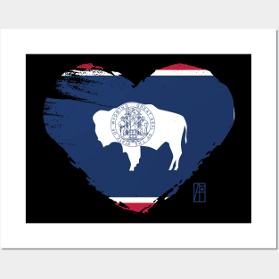 U.S. State - I Love Wyoming - Wyoming Flag Posters and Art